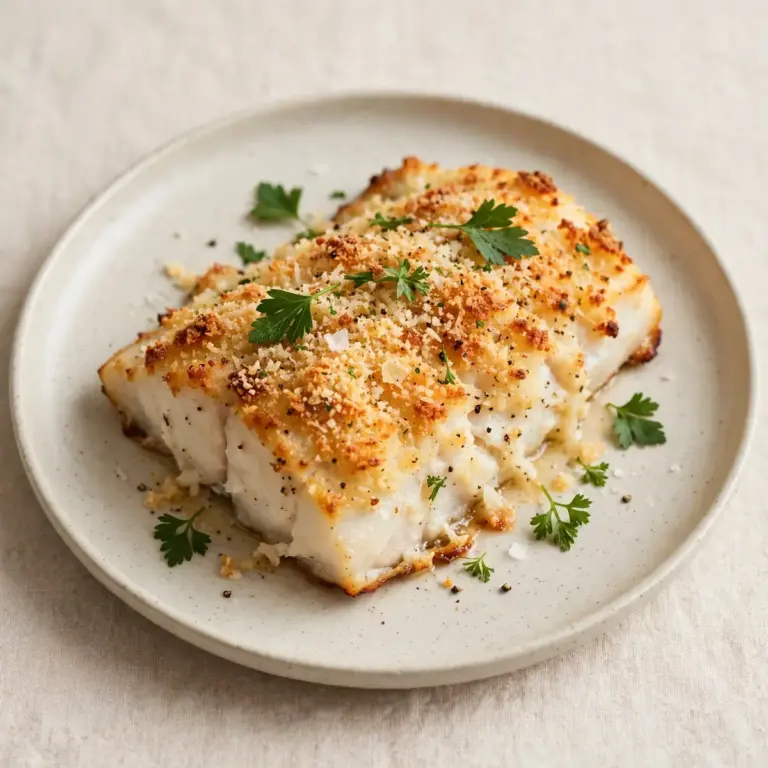 Baked Cod With Parmesan Crust