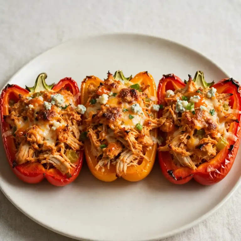 Buffalo Chicken Stuffed Peppers