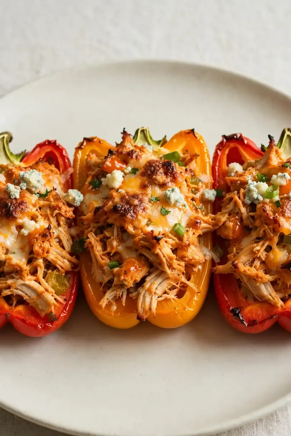 Buffalo Chicken Stuffed Peppers