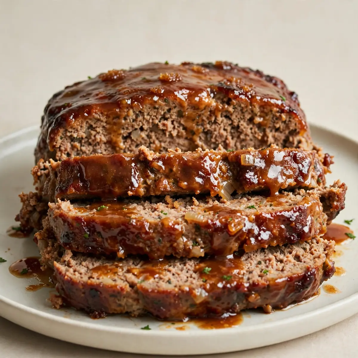 Classic American Meatloaf With Brown Sugar Glaze