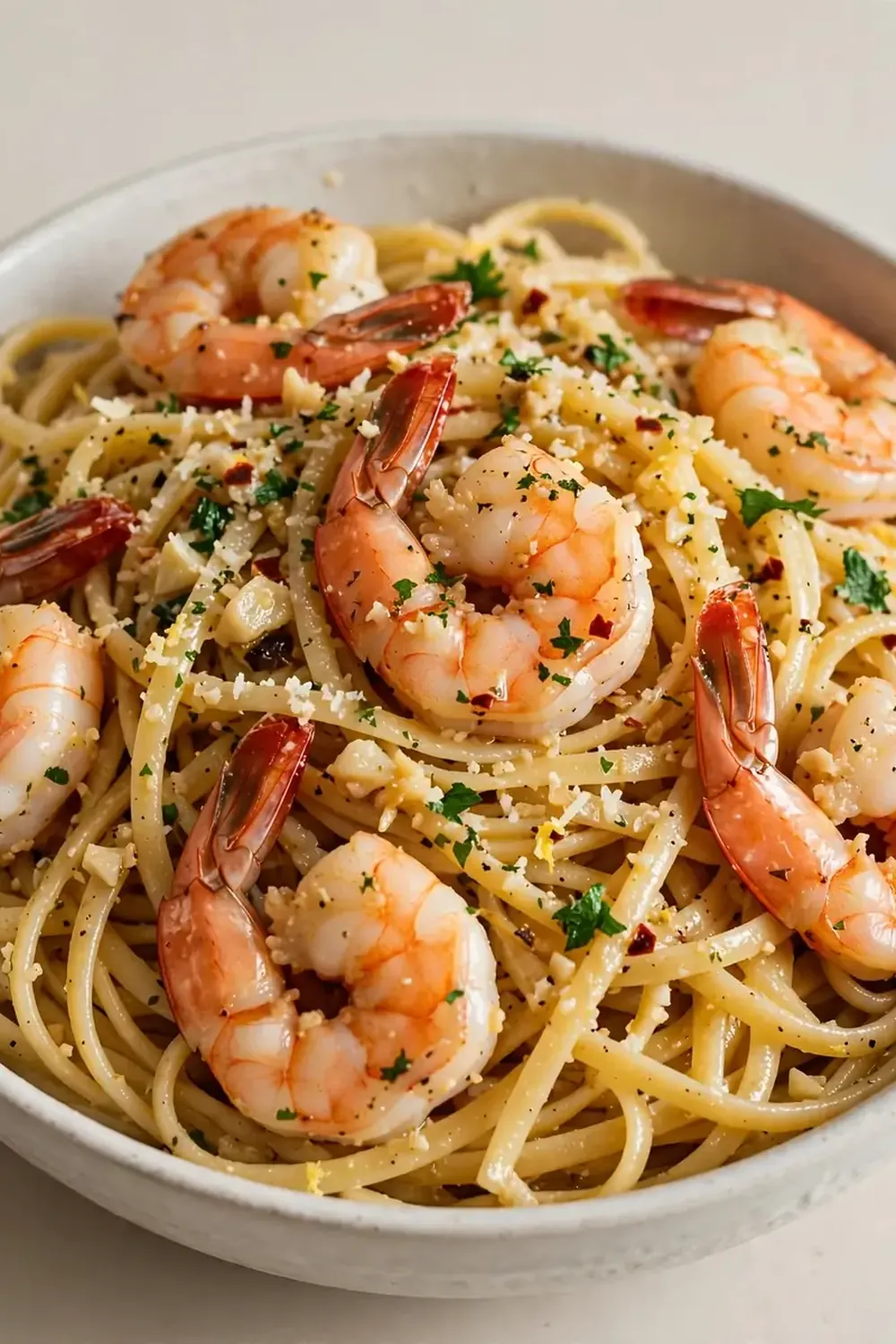 Quick Garlic Butter Shrimp Pasta