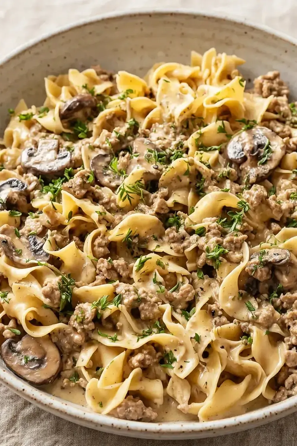 Easy Ground Turkey Stroganoff