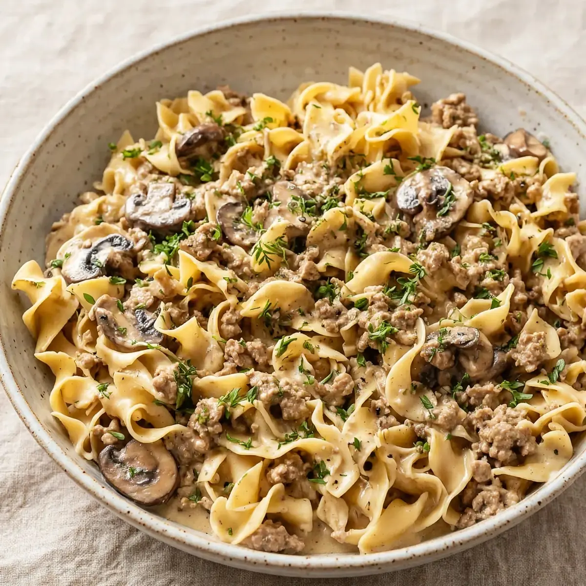 Cozy Weekend Ground Turkey Stroganoff With Rich Aromas