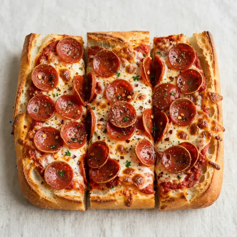 Cozy Weekend Project: French Bread Pizza with Crispy Pepperoni