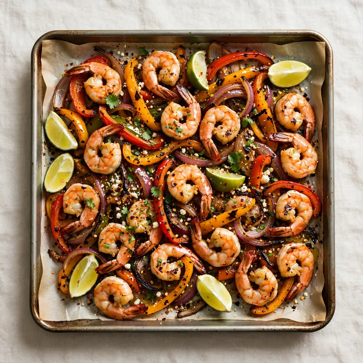Cozy Weekend Project: Sheet Pan Chili Lime Shrimp Fajitas