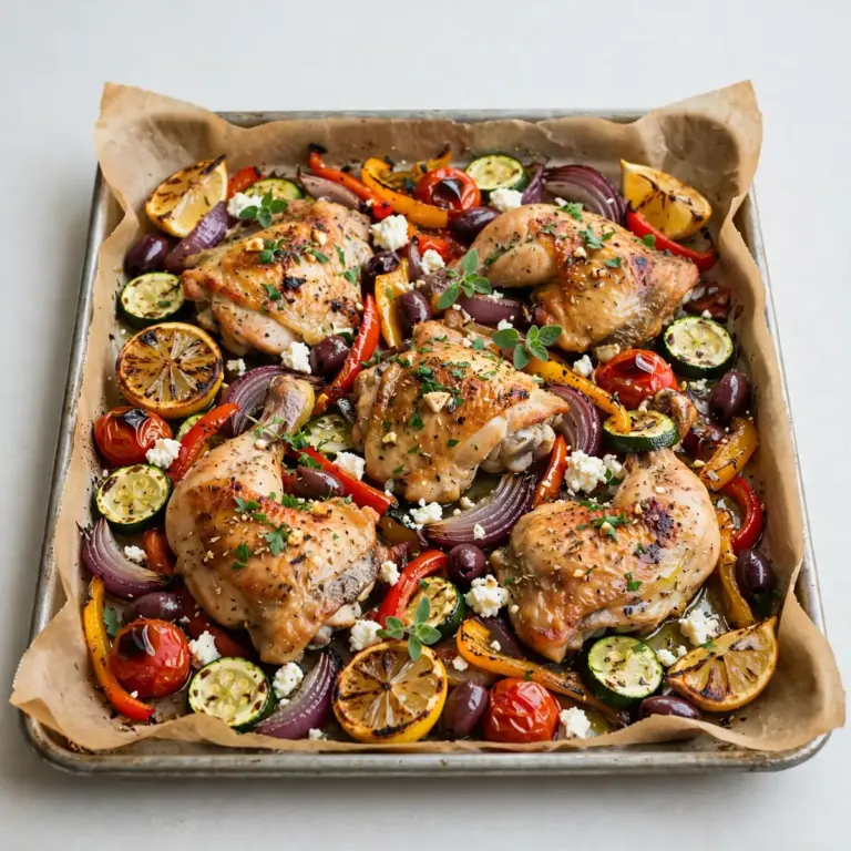 Cozy Weekend Project: Sheet Pan Greek Chicken and Roasted Veggies