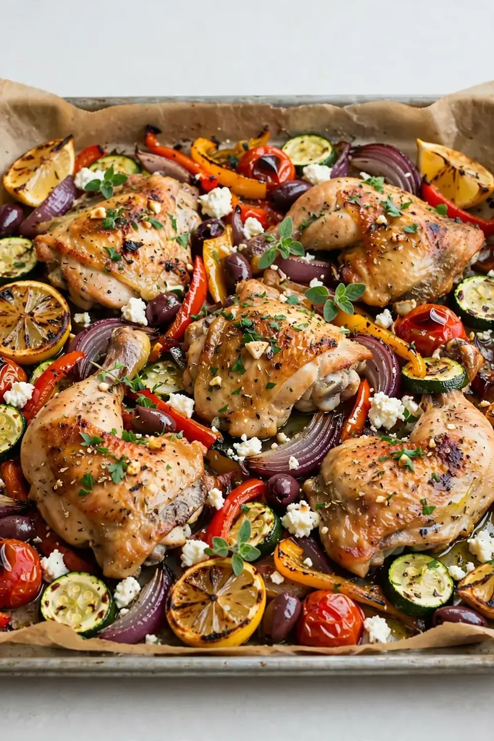 Sheet Pan Greek Chicken and Roasted Veggies