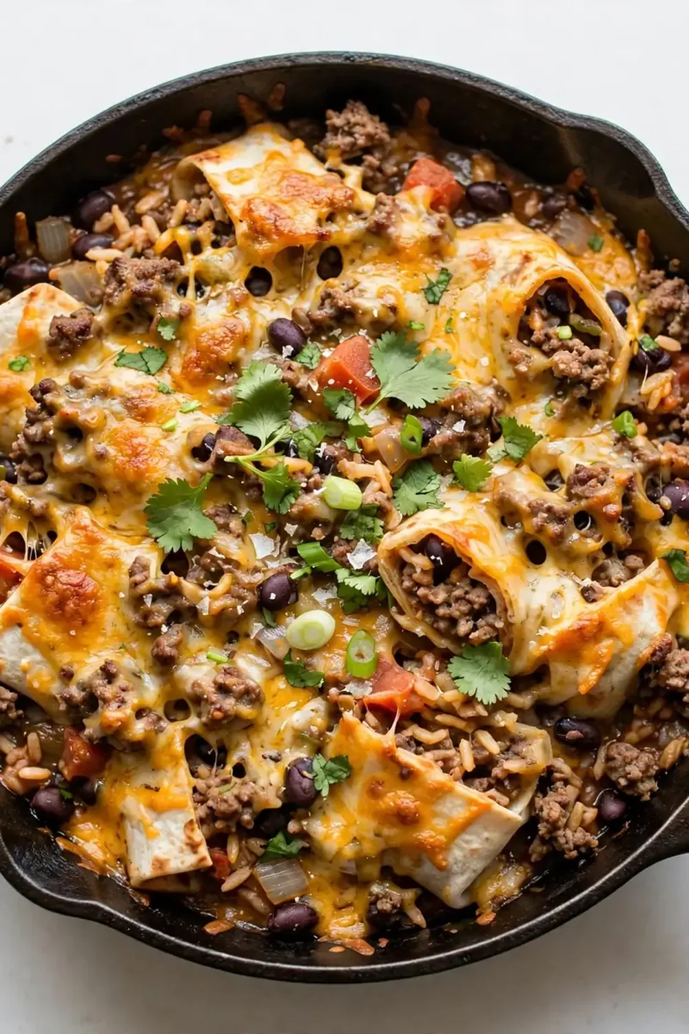 Cheesy Beef Burrito Skillet