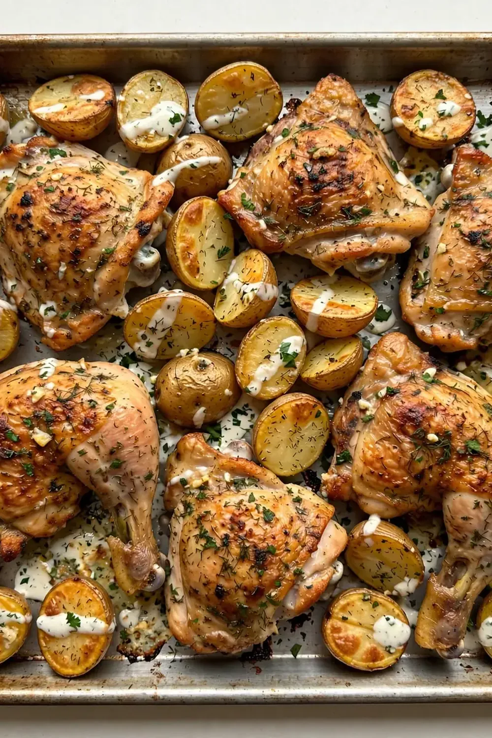 Sheet Pan Ranch Chicken and Potatoes