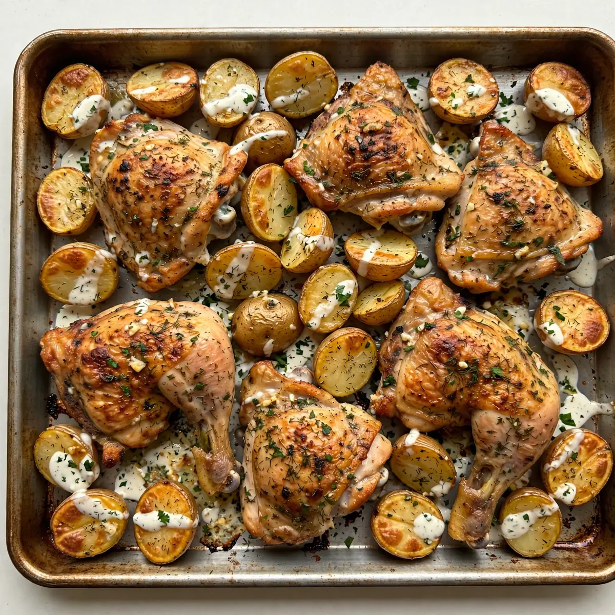 The Smell of Weekend Comfort: Sheet Pan Ranch Chicken and Potatoes